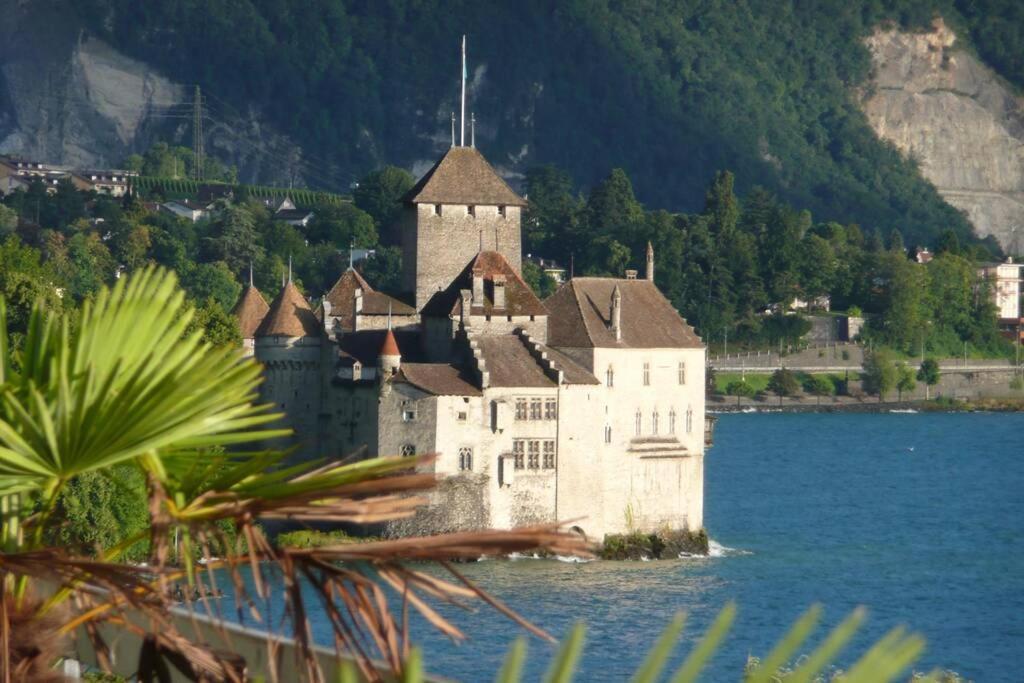 studio vue panoramique sur le lac léman Veytaux Esterno foto